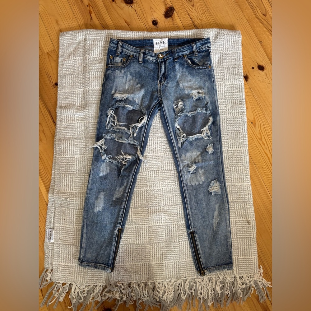 One Teaspoon Trashed Free Birds size 27 - Picture 1 of 7